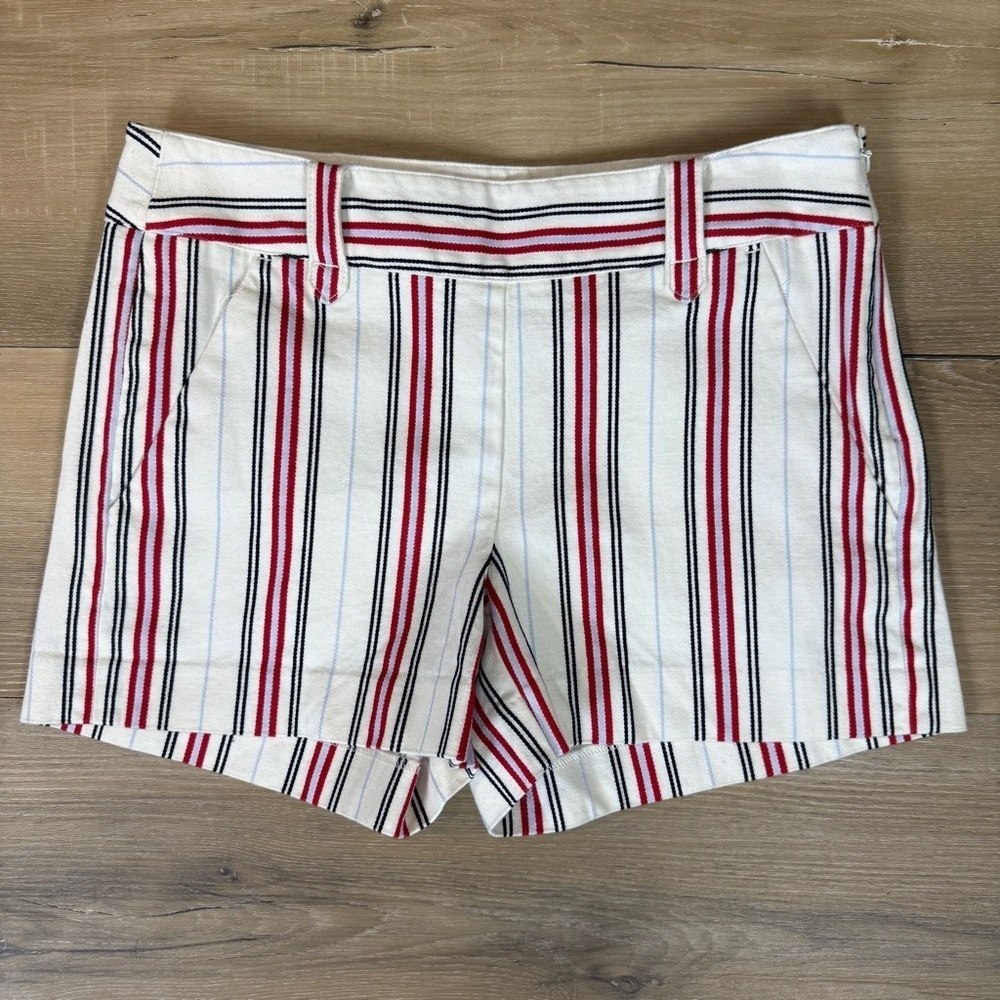 LOFT Red White Blue Striped Shorts | Size 00